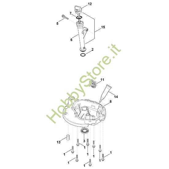 Picture of J - Sistema di lubrificazione, coppa dell'olio HD675 (HD675-3013)